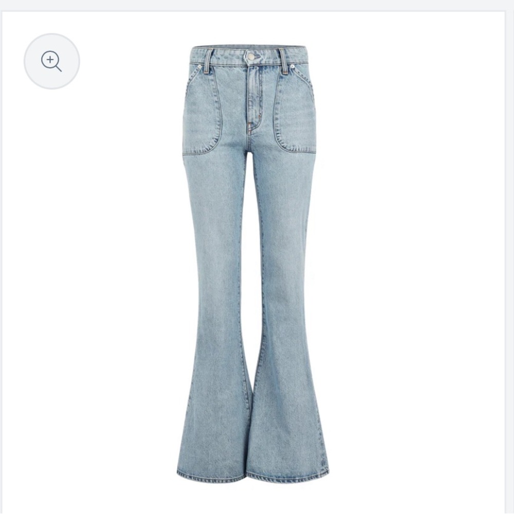 Ag Adriano Goldschmied Light Wash Denim Flare Jeans